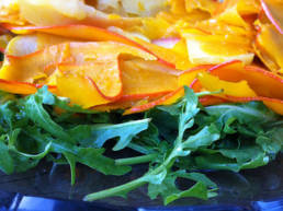 closeup græskar salat